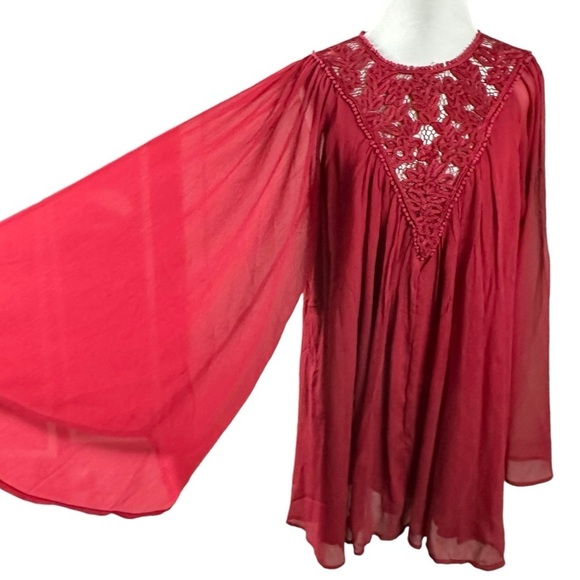 Free People Sunshine Of Love Mini Dress in Blended Berry Wine NWT Size Small - Picture 3 of 17